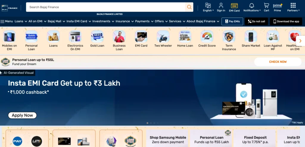 Finance Company in Jaipur - Bajaj Finance Limited