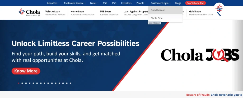 Finance Company in Jaipur - Cholamandalam Investment and Finance Company Limited