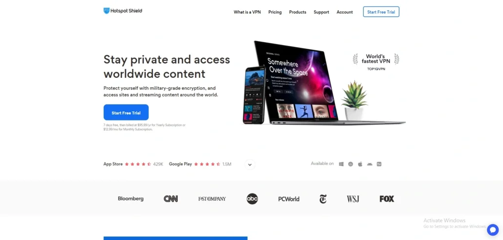 VPN Chrome Extension-H‌otspot Shield Extensi‍on