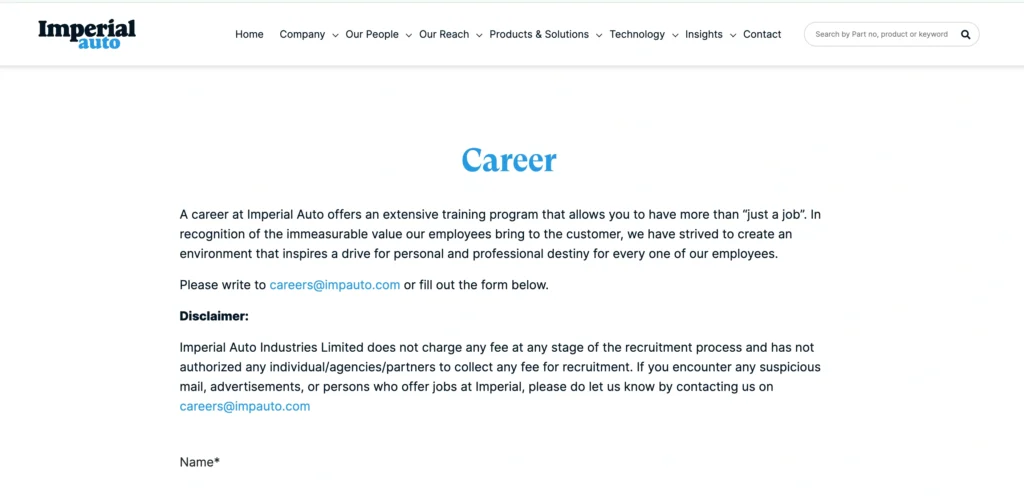 MNC Company in Faridabad - Imperial Auto Industries Limited