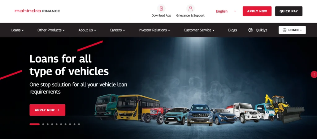 Finance Company in Jaipur - Mahindra & Mahindra Financial Services Limited