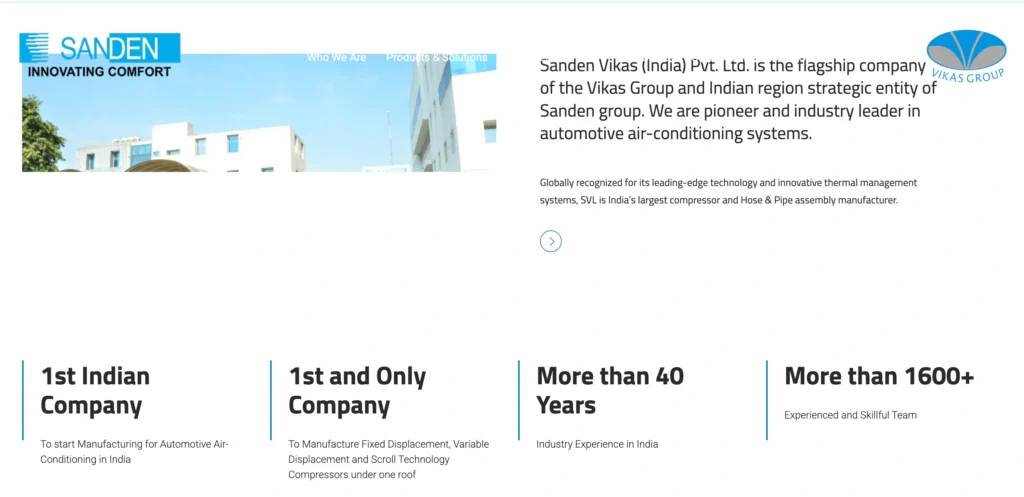 MNC Company in Faridabad - Sanden Vikas