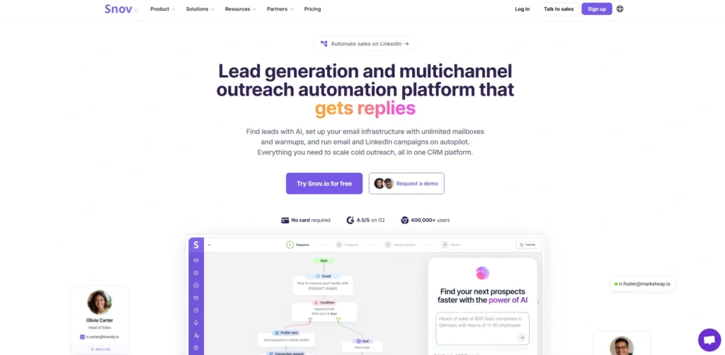 Cold Email Outreach Tools-Sn‌ov.io‍
