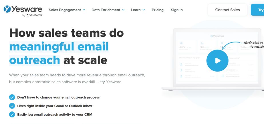 Cold Email Outreach Tool - Yesware