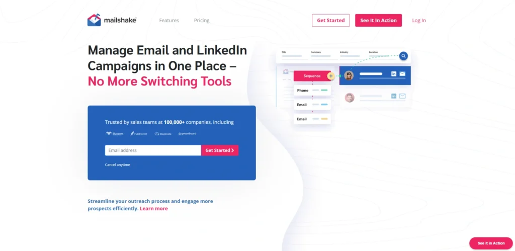 Cold Email Outreach Tools-‌Mailshake