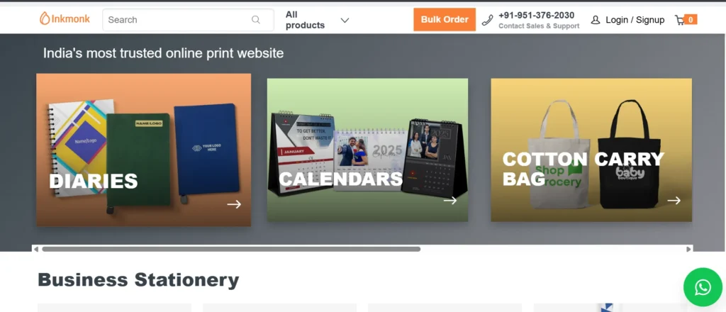 Print on Demand Website – Inkmonk

