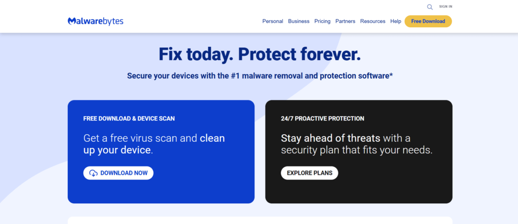 Malware removal tool – Malwarebytes Premium