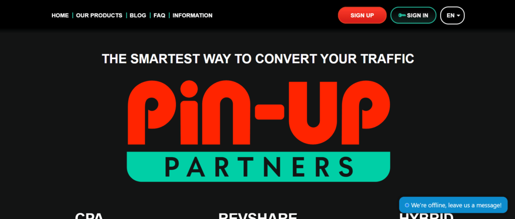 CPA Network Tool – Pin-Up Partners