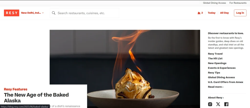 restaurant reservation software - Resy
