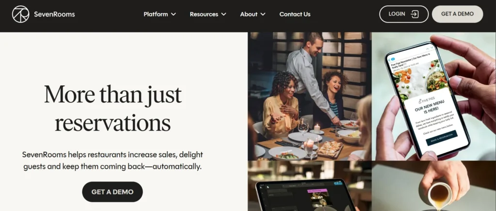 restaurant reservation software - SevenRooms
