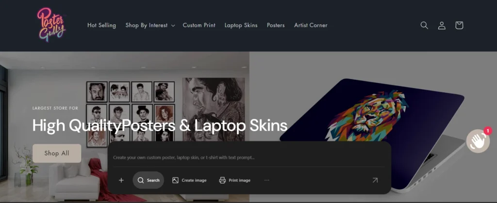 Print on Demand Website – PosterGully

