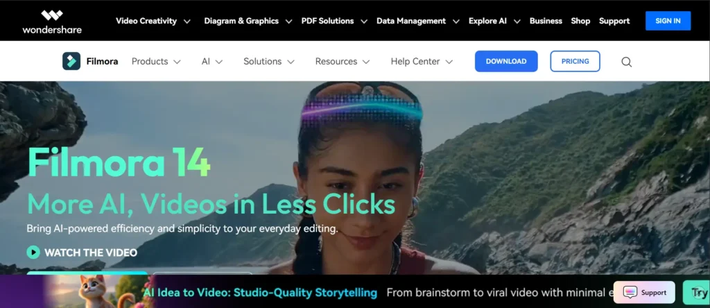 Video Editing Software - Wondershare Filmora 13
