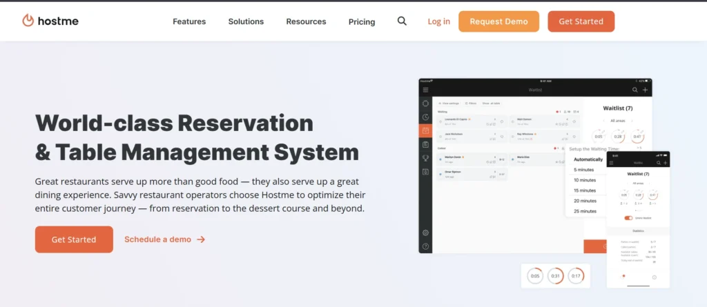 restaurant reservation software - Hostme
