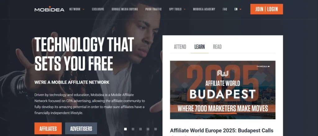 CPA Network Tool – Mobidea
