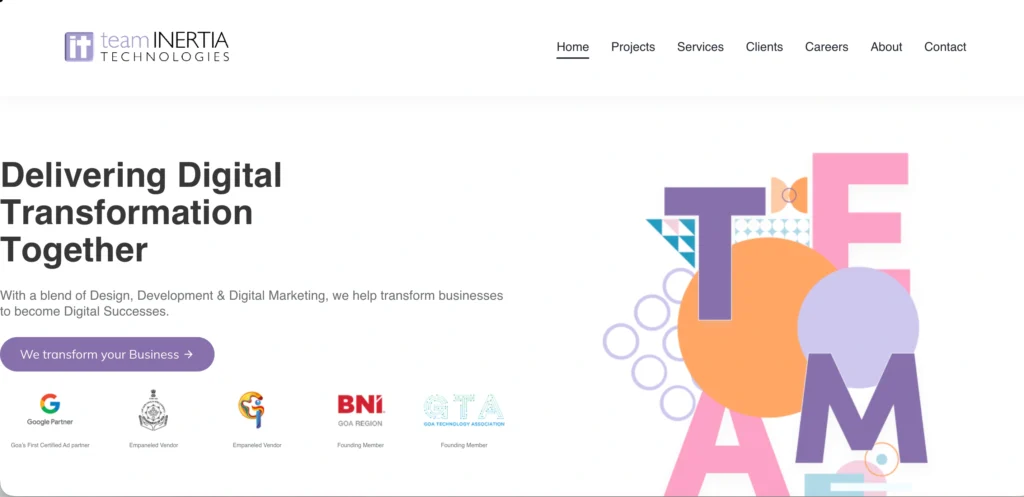 IT Company in Goa - Team Inertia Technologies