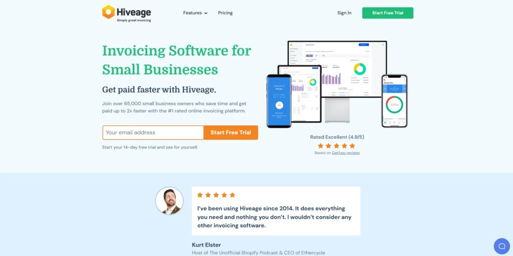 Hiveage-Invoicing Apps for Small Businesses