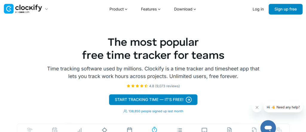 Attendance Tracking tool - Clockify