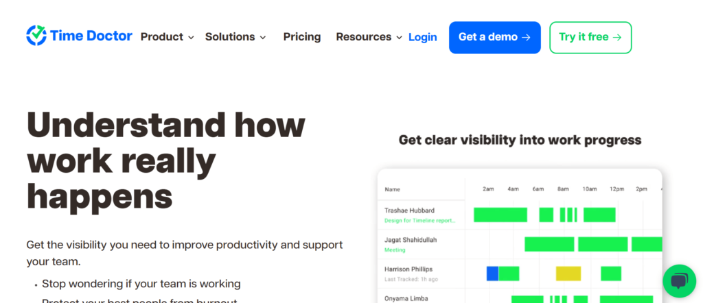 Attendance Tracking tool - Time Doctor