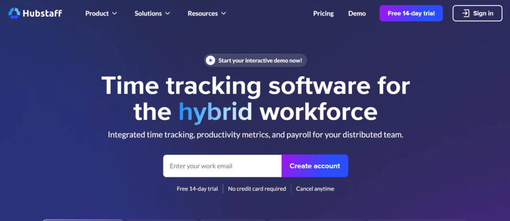 Attendance Tracking tool - Hubstaff