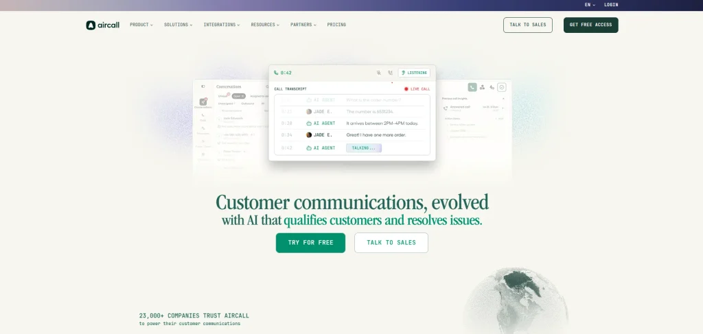 Call Center Software- Aircall