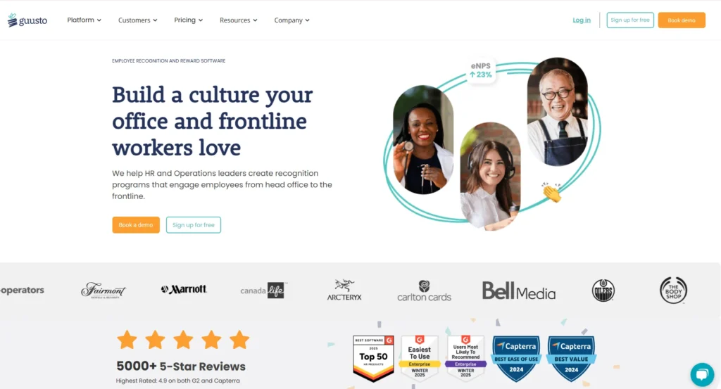 Guusto-Employee Recognition Software