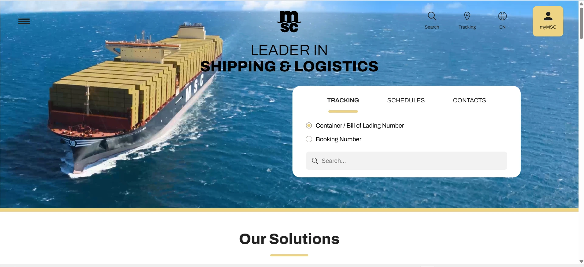 Shipping Companies in India - MSC (‍Mediterranean S‍hi‍pping Compa​ny)