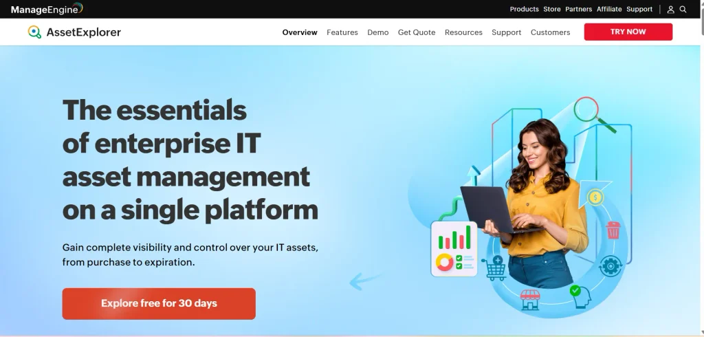 IT Asset Management Software-  M⁠anageEngin‍e AssetExplorer