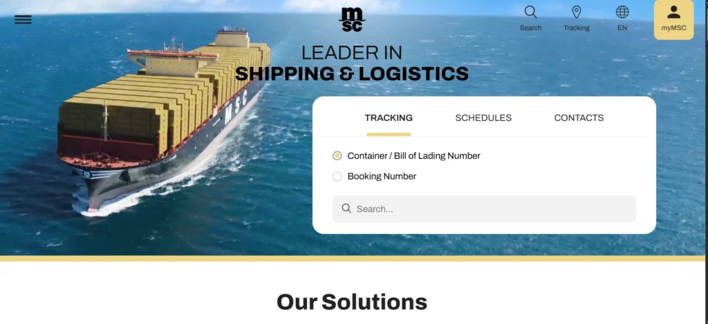 Shipping company in mumbai- mediterranean shipping company