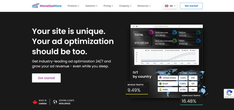 MonetizeMore - alternatives of Google Adsense
