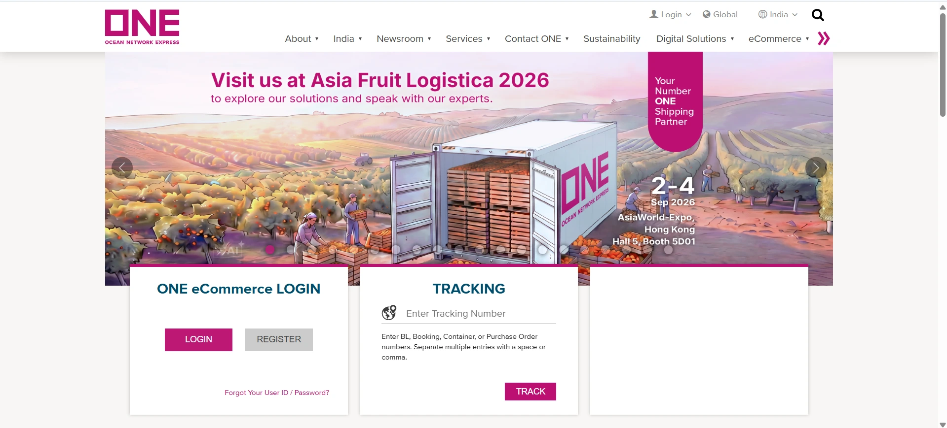 Shipping Companies in India - Ocean Network‍ Express (ONE)