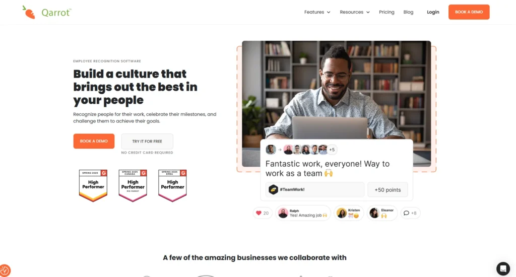 Qarrot-Employee Recognition Software