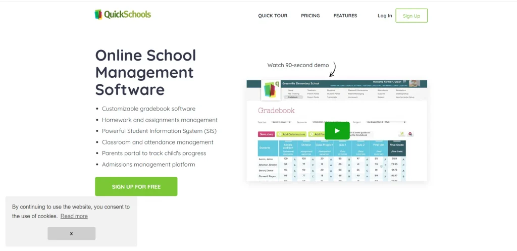 Student Management System-  QuickSchools