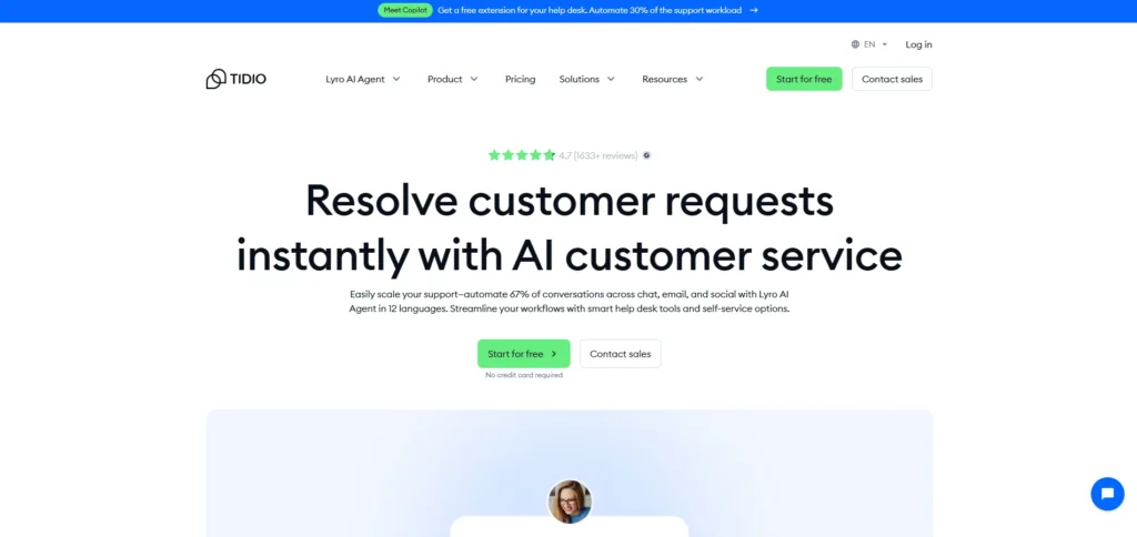 AI Agent for Ecommerce - Tidio