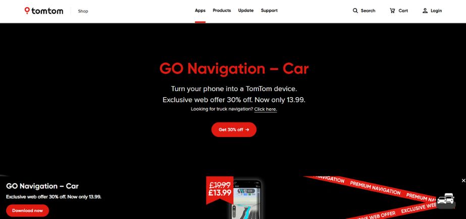 TomTom Go - Google Maps Alternatives