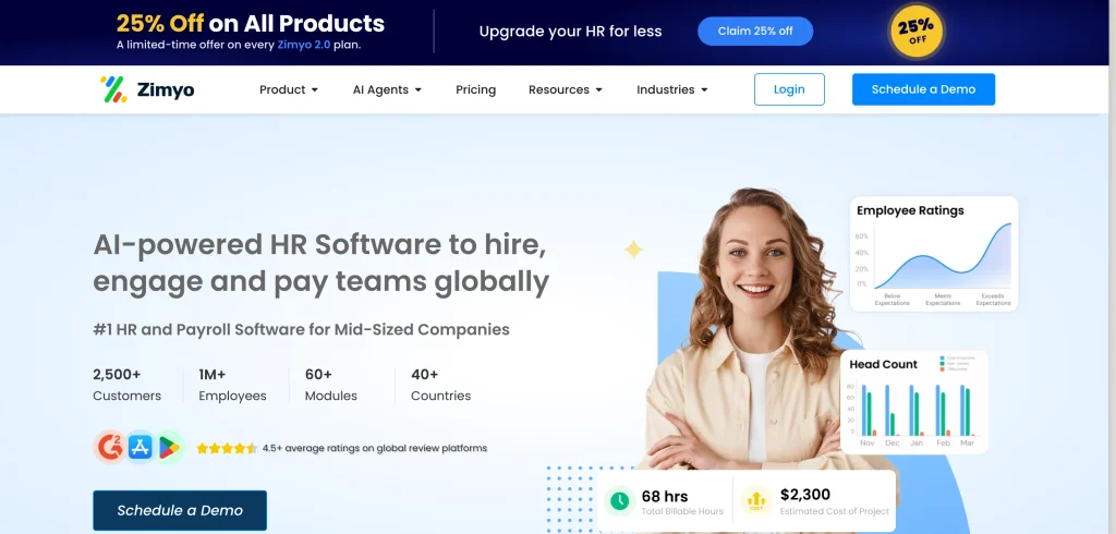 attendance tracking software - Zimyo