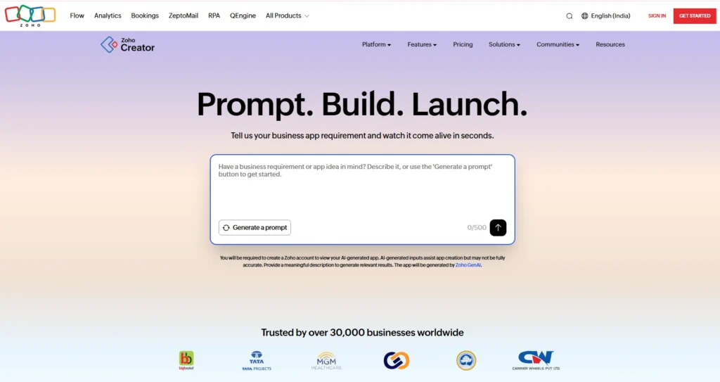 Zoho Creator-No-Code App Builders