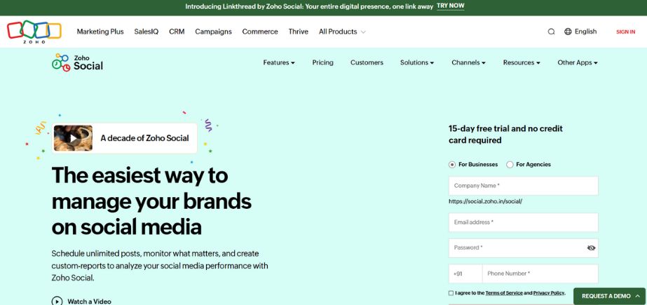 Zoho Social - All SMO Tools