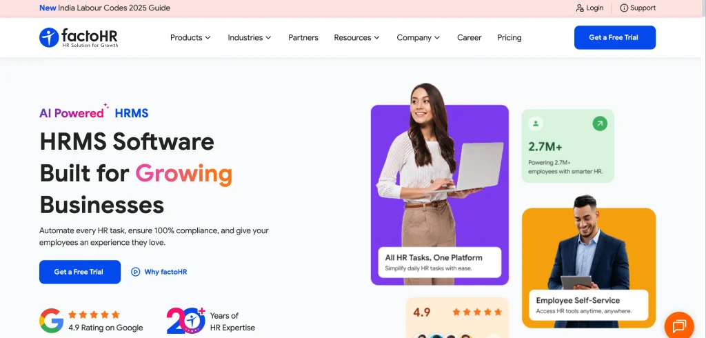 attendance tracking software - factoHR