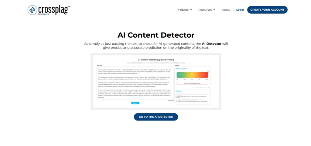 AI Content Detector - CrossPlag