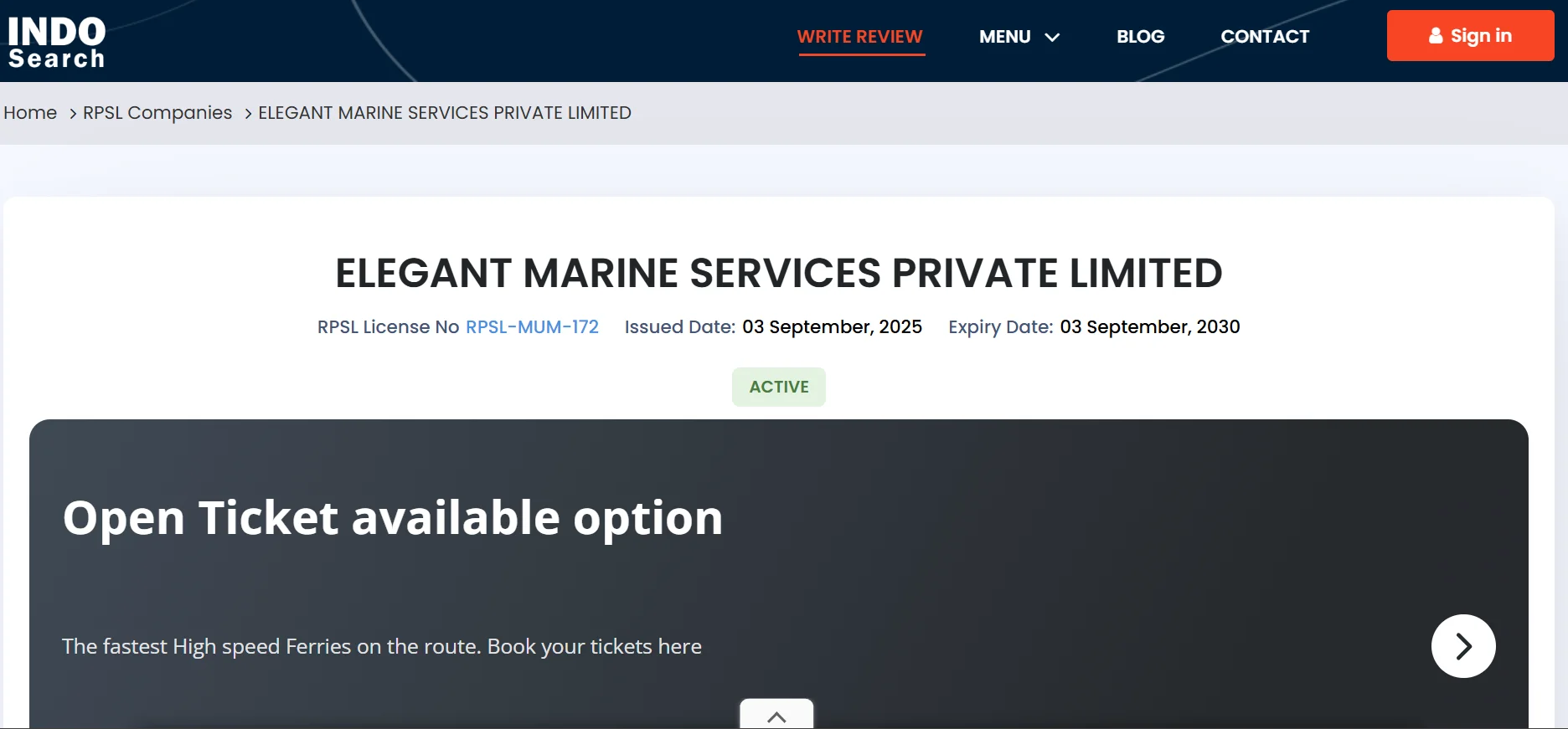 El‌egant Ma‍r‍ine Se⁠rvices Pri‌vate Ltd.- shpping companies in india