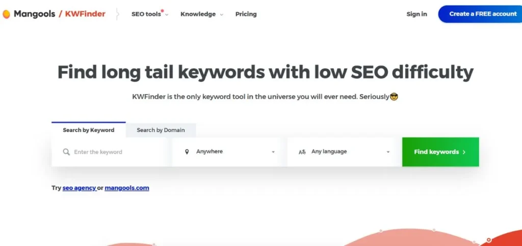 KWFinder - SE Ranking Alternatives