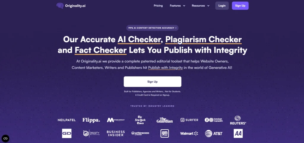 AI Content Detectors- Ori‌ginality.ai