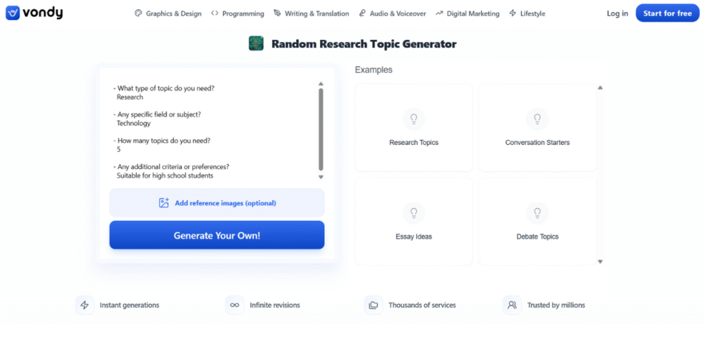 Random Topic Generator