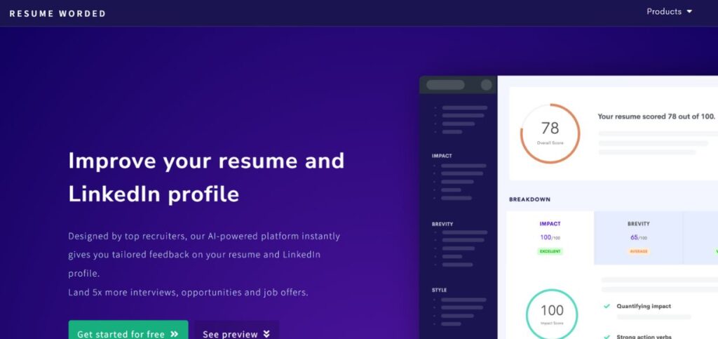 Resume Worded - AI Job Search Tips