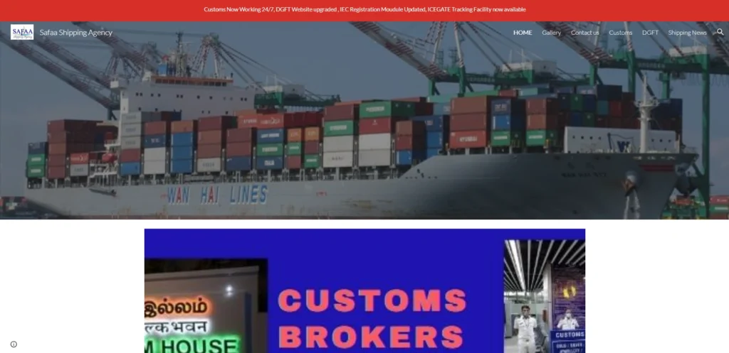 Shipping company in Thoothukudi-Safaa‍ Shipping Agency