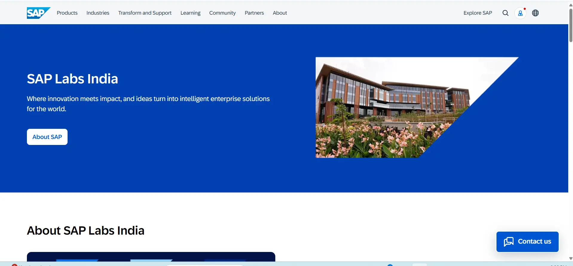 Product Based Companies in Bangalore - SA​P Lab​s‍