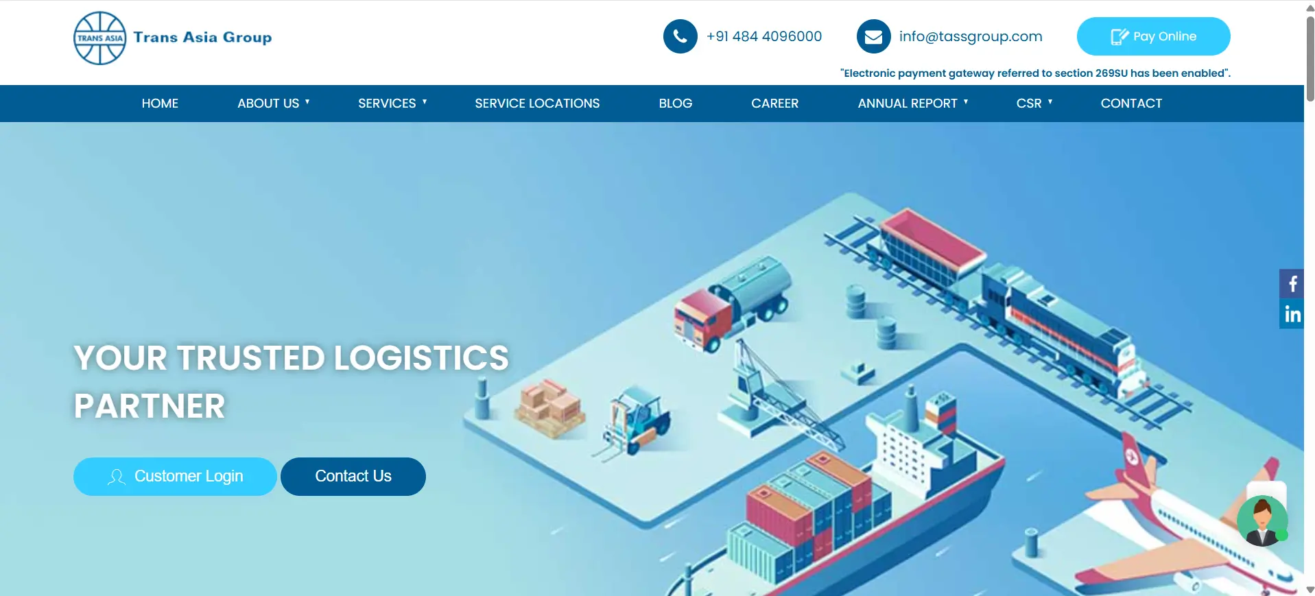 Shipping Companies in C‌ochi‌n‍ - Trans Asian Ship‌pin‌g S‌ervices Pvt. Ltd.