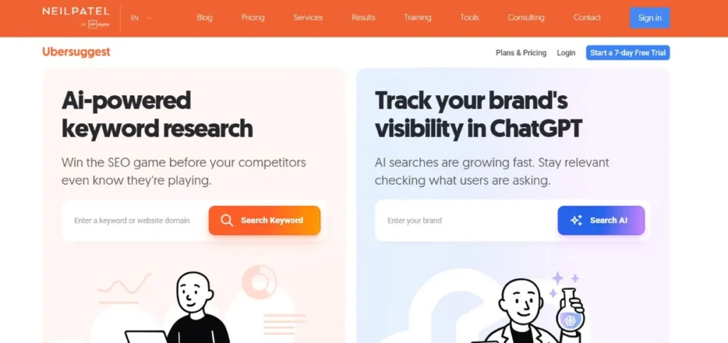 Ubersuggest - SE Ranking Alternatives