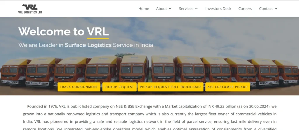 VRL Logistics Kochi - Logistics Companies in Kochi