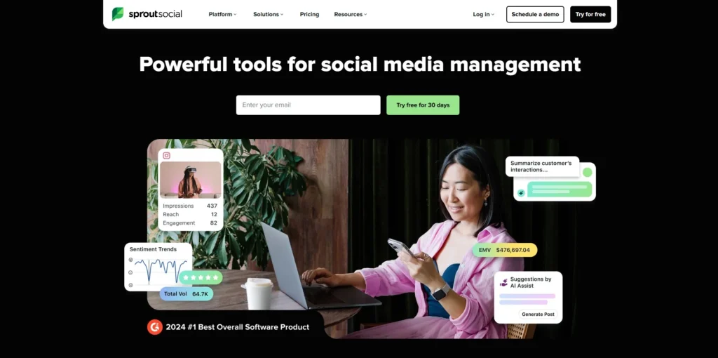 sproutsocial-social media customer service tools